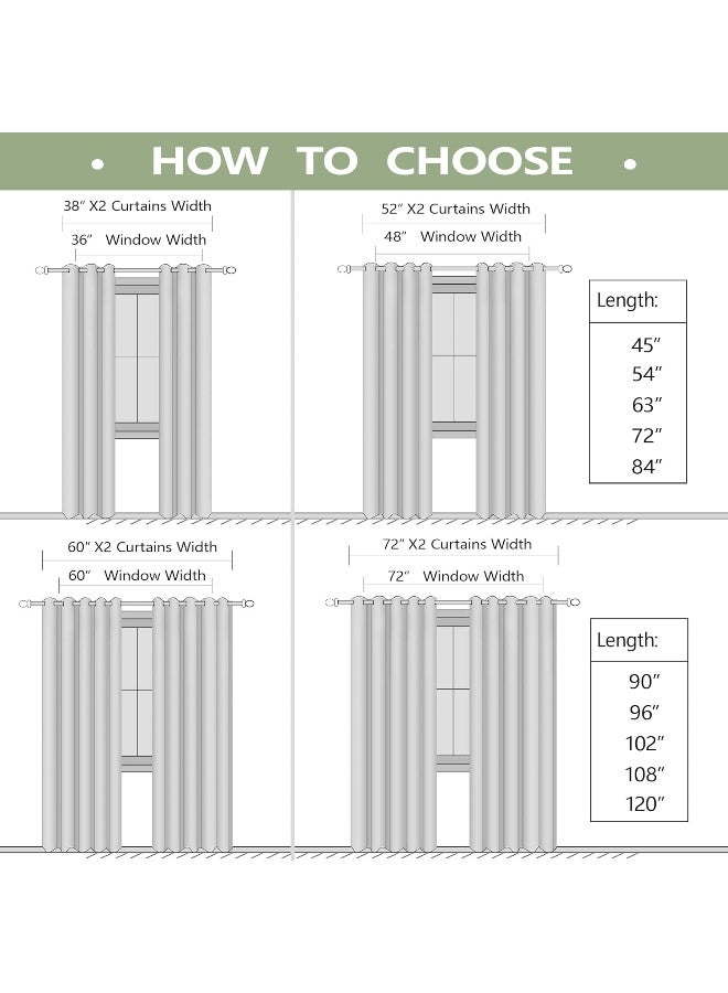 KOUFALL Sage Green Blackout Curtains for Living Room 60x84 Inches Long - Image 2