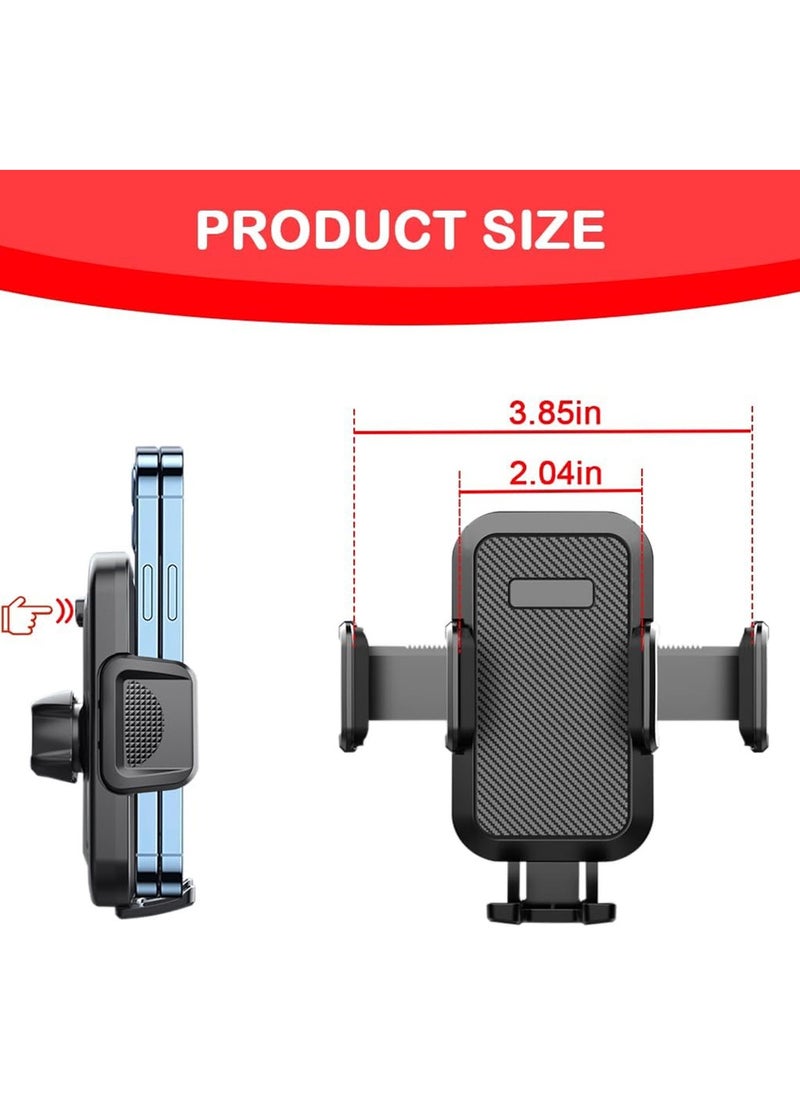 X-level Long Arm Car Phone Holder Dashboard Windshield Air Vent Car Phone Mount Anti Shake Strong Suction Car Mobile Holder Rotatable Car Phone Stand Cell Phone Holder for Car with Air Vent Clip For All Phone  - Image 3