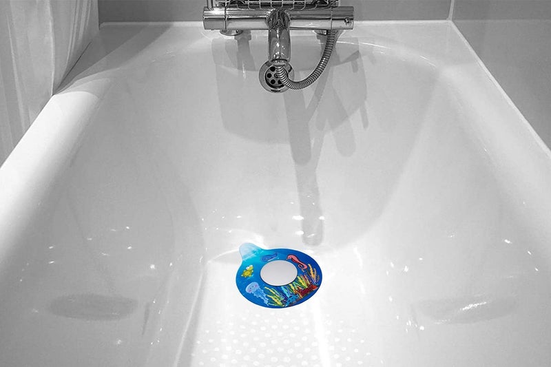 WSZCML Bathtub Drain Stopper, Silicone Tub Stopper Plug, Universal Bath Drain Cover, Beautiful Coral Reef Illustration, Kids Tots Babies Gift (Blue Whale) - Image 5