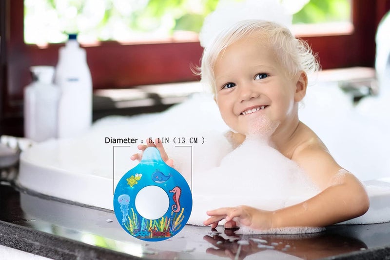 WSZCML Bathtub Drain Stopper, Silicone Tub Stopper Plug, Universal Bath Drain Cover, Beautiful Coral Reef Illustration, Kids Tots Babies Gift (Blue Whale) - Image 2