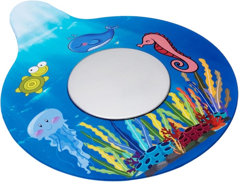 WSZCML Bathtub Drain Stopper, Silicone Tub Stopper Plug, Universal Bath Drain Cover, Beautiful Coral Reef Illustration, Kids Tots Babies Gift (Blue Whale) - Image 1