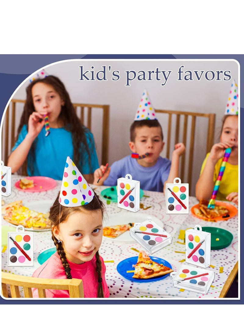 SYOSI 20Pcs Watercolor Paint Sets Watercolor Paint Party Favors Mini Watercolor Kids Paint Set Multicolor Paint Set Washable Watercolor Paint with Painting Brush for Kid Schools Party - Image 2