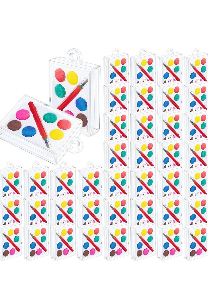 SYOSI 20Pcs Watercolor Paint Sets Watercolor Paint Party Favors Mini Watercolor Kids Paint Set Multicolor Paint Set Washable Watercolor Paint with Painting Brush for Kid Schools Party - Image 1