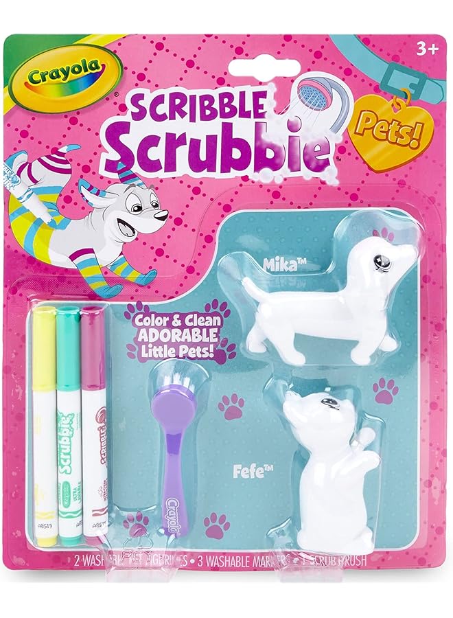 Crayola Scribble Scrubbie Pets Dog & Cat 1 Of Piece - Image 1
