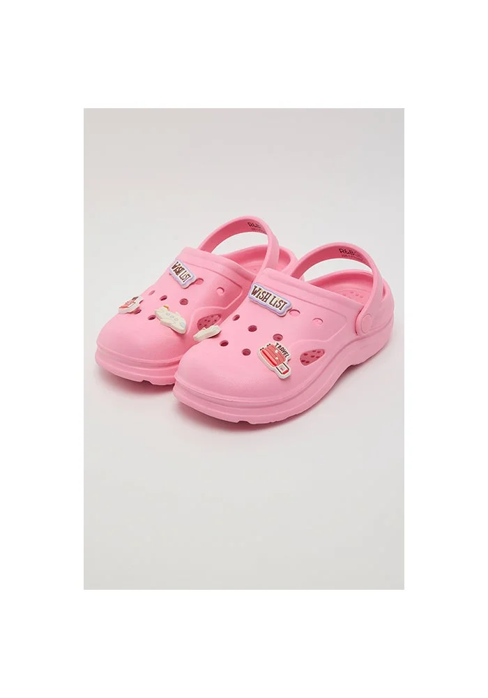 R&b Charm Detail Slingback Clogs