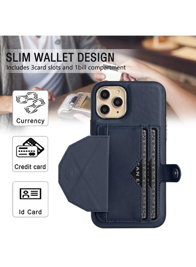 زبون جراب هاتف جلدي مقاوم للصدمات لهاتف iPhone 11 Pro مع حامل بطاقة - Image 4