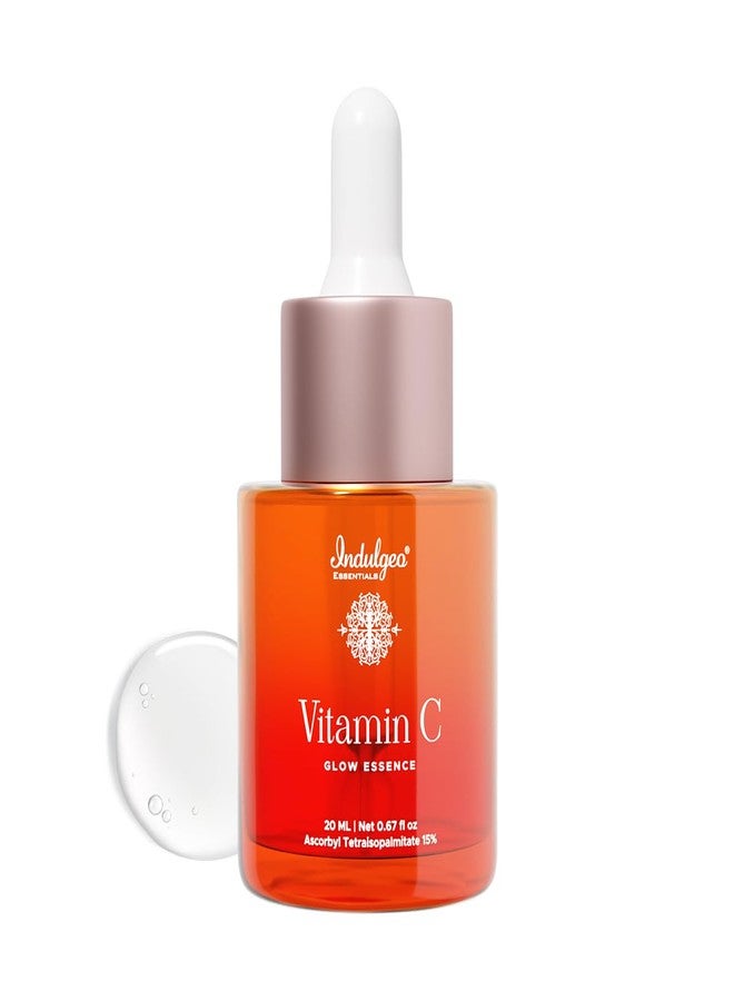 Indulgeo Essentials Vitamin C Glow Essence For Glowing Skin With Sugarcane Squalane 20ml | Reduces Dark Spots, Fine Lines, Wrinkles & Hyperpigmentation | Vitamin C Face Serum For Men And Women - Image 1
