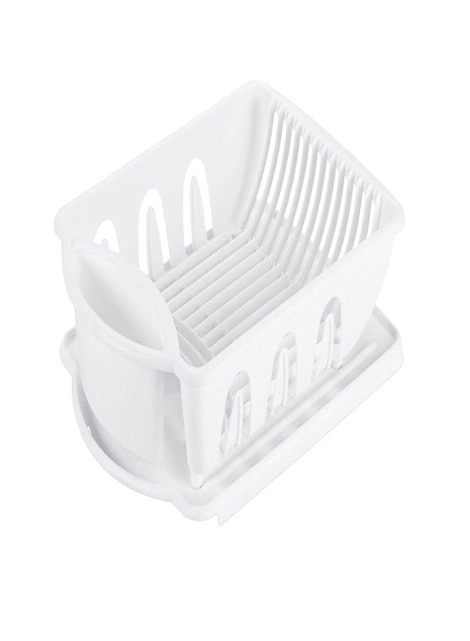 Sterilite 06218006 Sink Dish Rack Drainer, White - Image 1