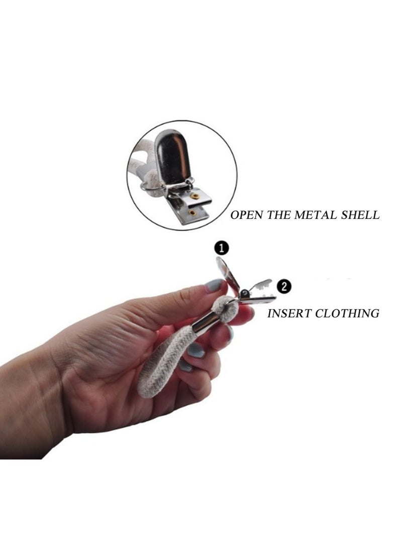 Oasisgalore 4 Pcs Rust-Resistant Metal Cotton Rope Towel Clips, Durable Hanging Clips for Towels and Fabrics  - Image 4
