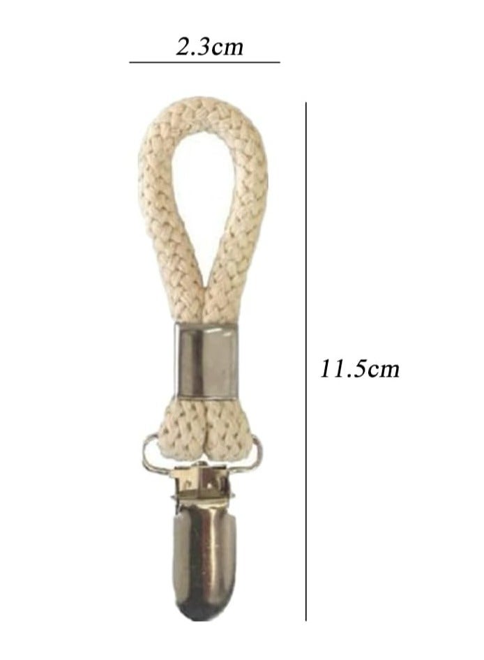 Oasisgalore 4 Pcs Rust-Resistant Metal Cotton Rope Towel Clips, Durable Hanging Clips for Towels and Fabrics  - Image 2