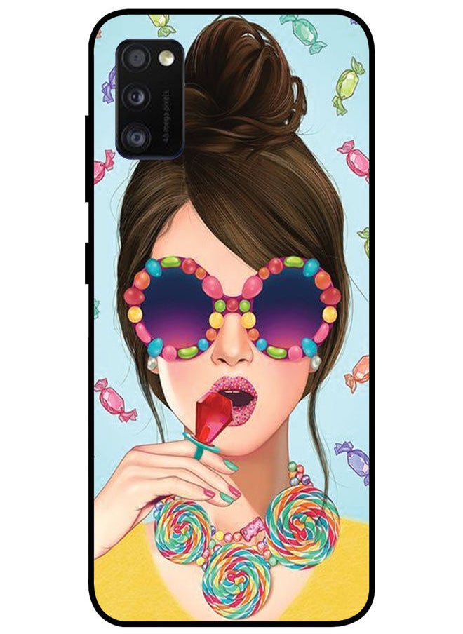EYE CATCH Protective Case Cover For Samsung Galaxy A41 Smart Series Printed Protective Case Cover for Samsung A41 Stylish Girl  - Image 1
