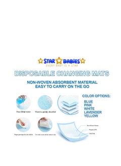 Star Babies  Disposable Changing Mats - 45 x 60cm - Large Pack of 15 - Blue/Pink/White-Rainbow - pzsku/Z2167DD7A3D415ABBA5B7Z/45/_/1706249187/f32c6497-1e3e-4677-af80-8030c3ad1560