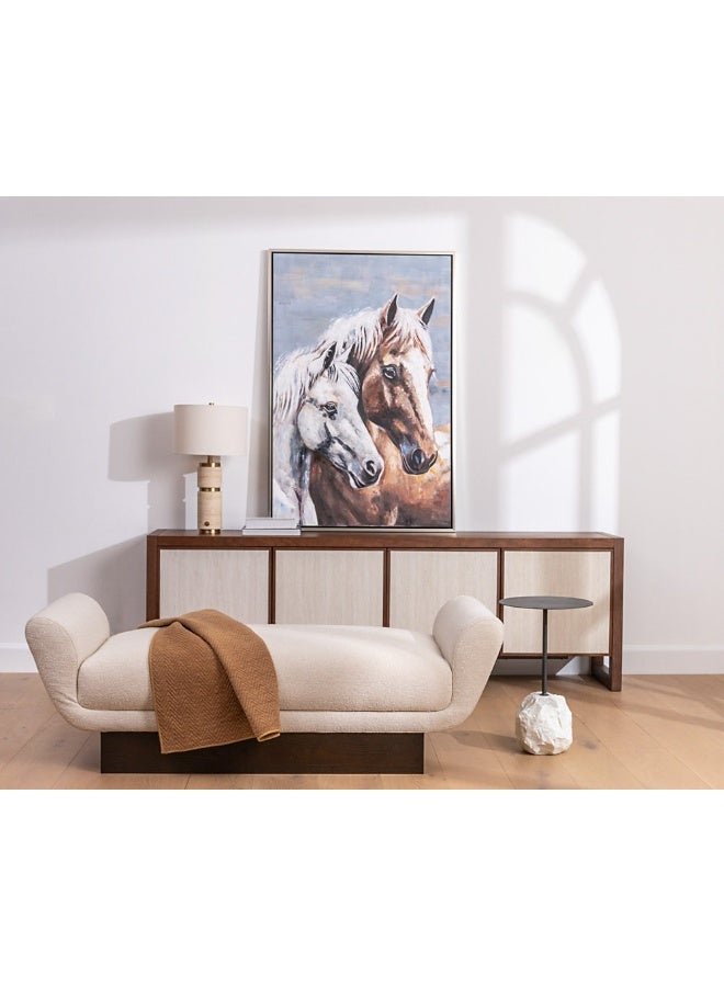 2XL Home Horse Painting 100X150 Brwn/Wht/Champ  - Image 2
