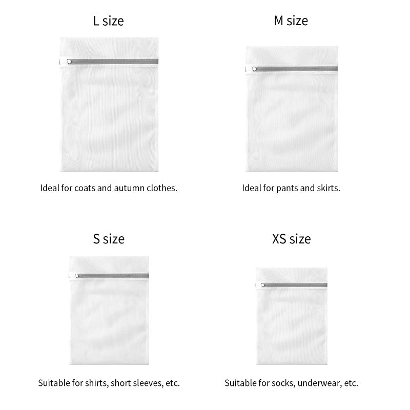 MDSXO 10 Pack Mesh Laundry Bags for Delicates with Non Rust Zipper- MDSXO White Laundry Bags Mesh Wash Bags, Easy Fit Bra, Sock,Lingerie,Sneaker,Baby Laundry for Washing Machine Travel Storage[1XL/3L/3M/3S] - Image 2