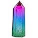 rockcloud Rock Quarz Crystal Stone Electroplated Healing Crystal Wand Point 6 Faceted Prism Faceted Prism Wand Carved - Image 2