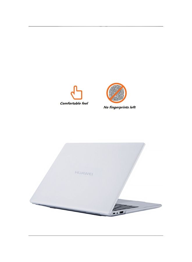 NIBEMINENT Clear Transparent Matte Laptop Shell Cover White  - Image 3