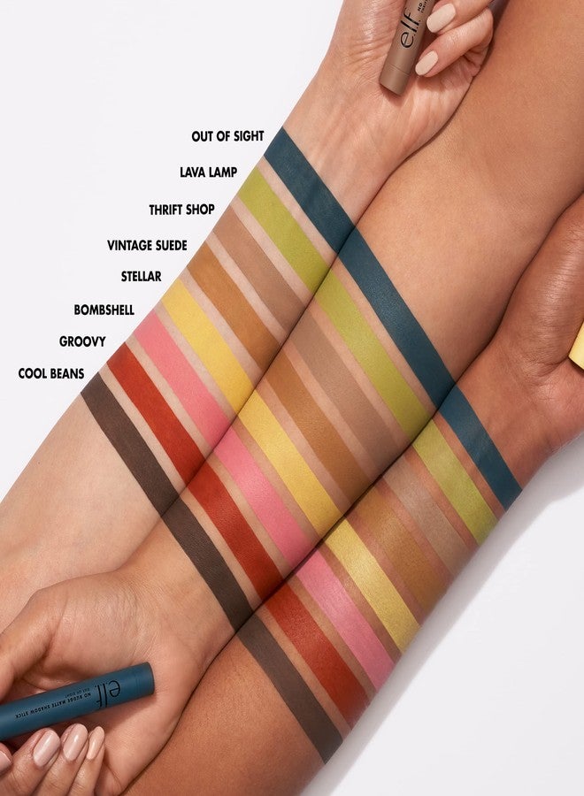 elf e.l.f. No Budge Matte Shadow Stick, One-Swipe Cream Eyeshadow Stick, Long-Wear & Crease Resistant, Matte Finish, Vegan & Cruelty-Free, Trift Shop - Image 5