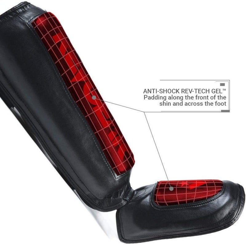 Revgear Defender Gel Heavy Hitter Shin Guards | Gel Padding | Extra Comfortable | Pre-Curved | Extra Cushion | Great Fit - Image 1
