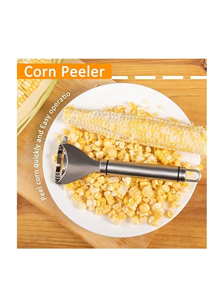 erorex - Corn Stripper,Corn Cob Peeler Corn Remover Corn Kerneler with Stainless Steel Blades and Hand Protector - Image 1
