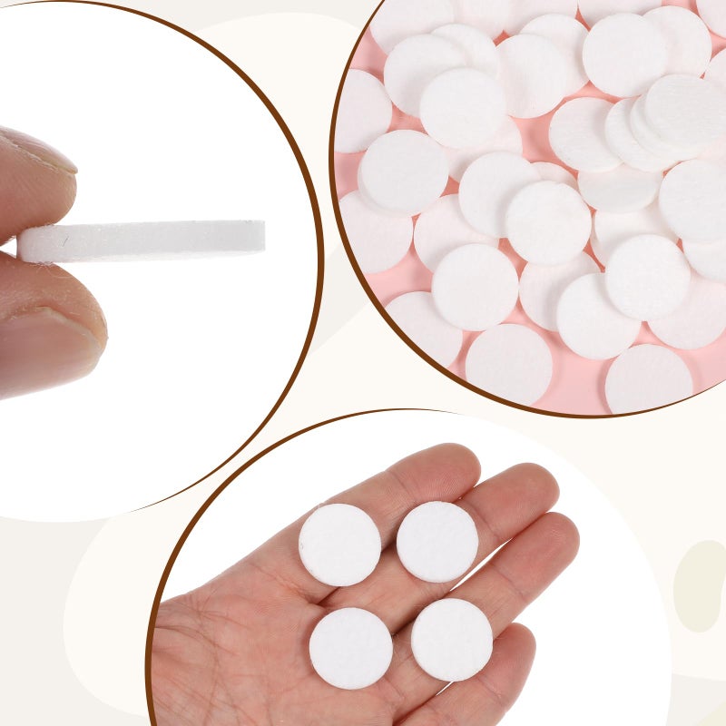 SynHHergyx Diffuser Refill Pads, 50 Pcs 1 Inch Round Essential Oil Diffuser Pad Mini Microfibre Air Filter Scent Pads Unscented Pad for Humidifier Air Purifier Home Car Plug in Diffuser-Refill (White) - Image 4