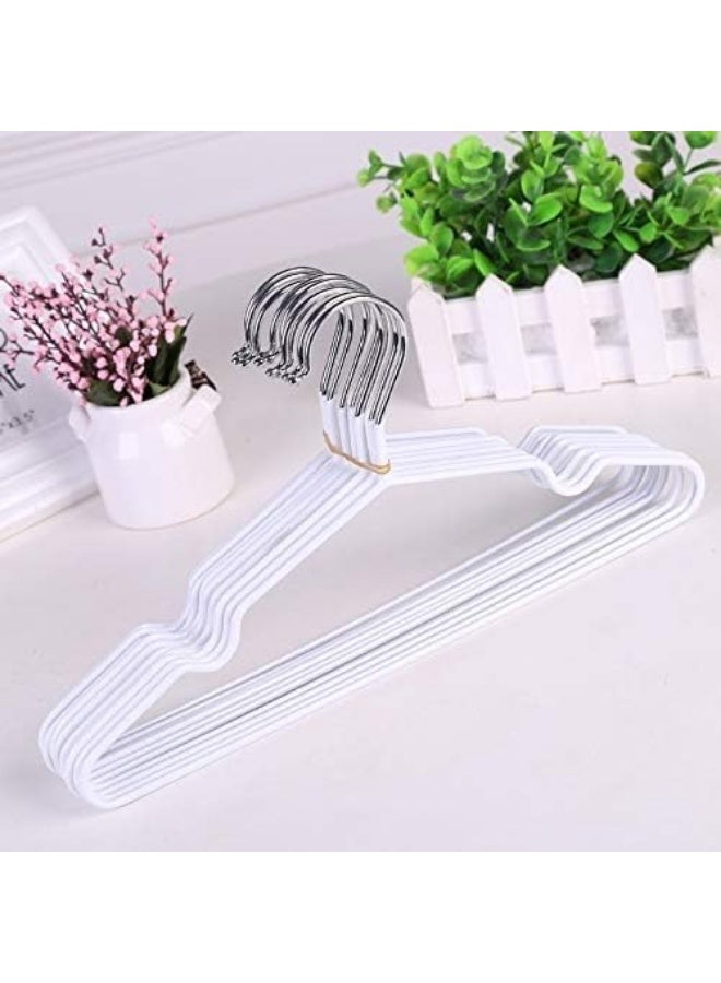 Set of 10 40cm Silicone Coated Stainless Steel Non-Slip Slim Clothes Hangers with Serrated Grooves for Shirts, Dresses, Coats, Pants, Wardrobe Space Saving - Image 4