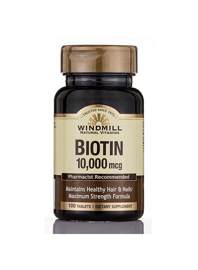 WINDMILL Biotin 10000 Mcg 100 Tablets - Image 1