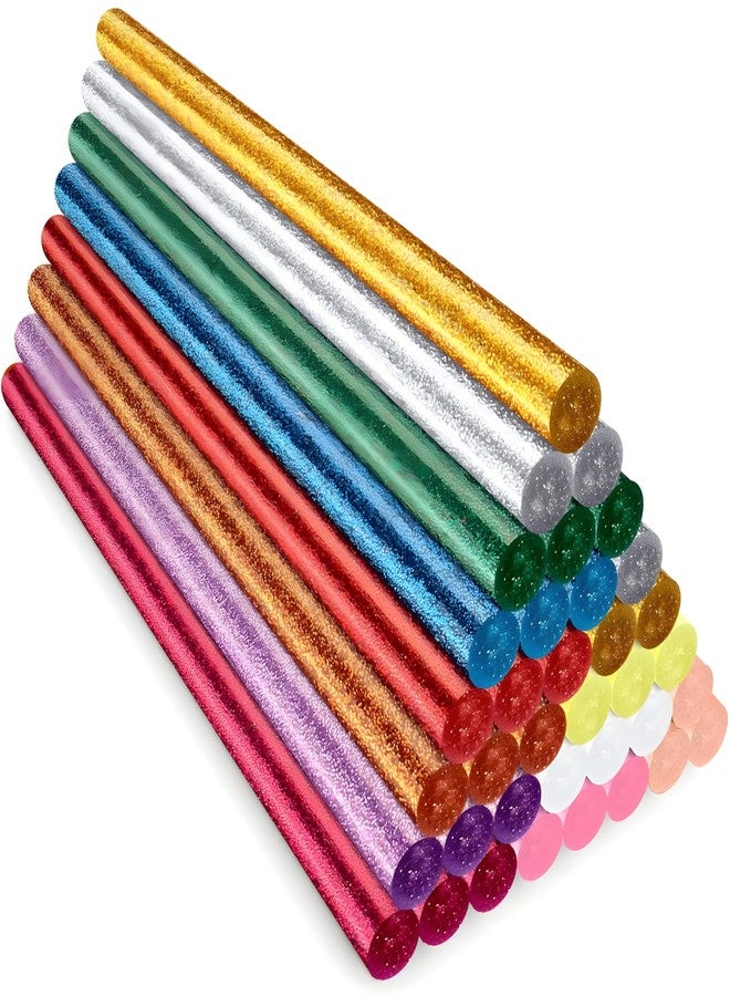 VMTRONIX - Hot Melt Adhesive Glue Sticks, Full Size, EVA, 11mm Diameter, 160mm Long, for Arts Crafts, DIY, Home General Repair (Glitter, Pack of 25) - Image 1