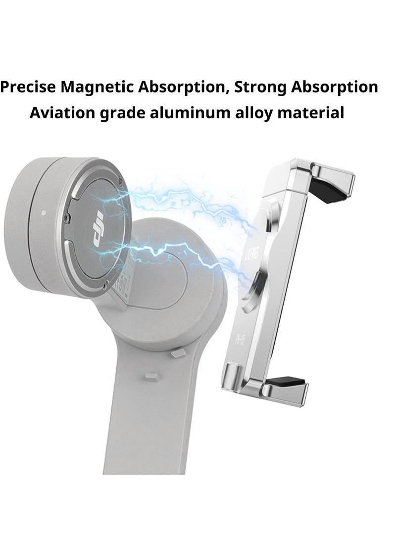 Metal Magnetic Phone Holder for DJI, with Cold Shoe for Microphone, Smartphone Tripod Mount Compatible with DJI, Gimbal Stabilizer Accessories - Image 3