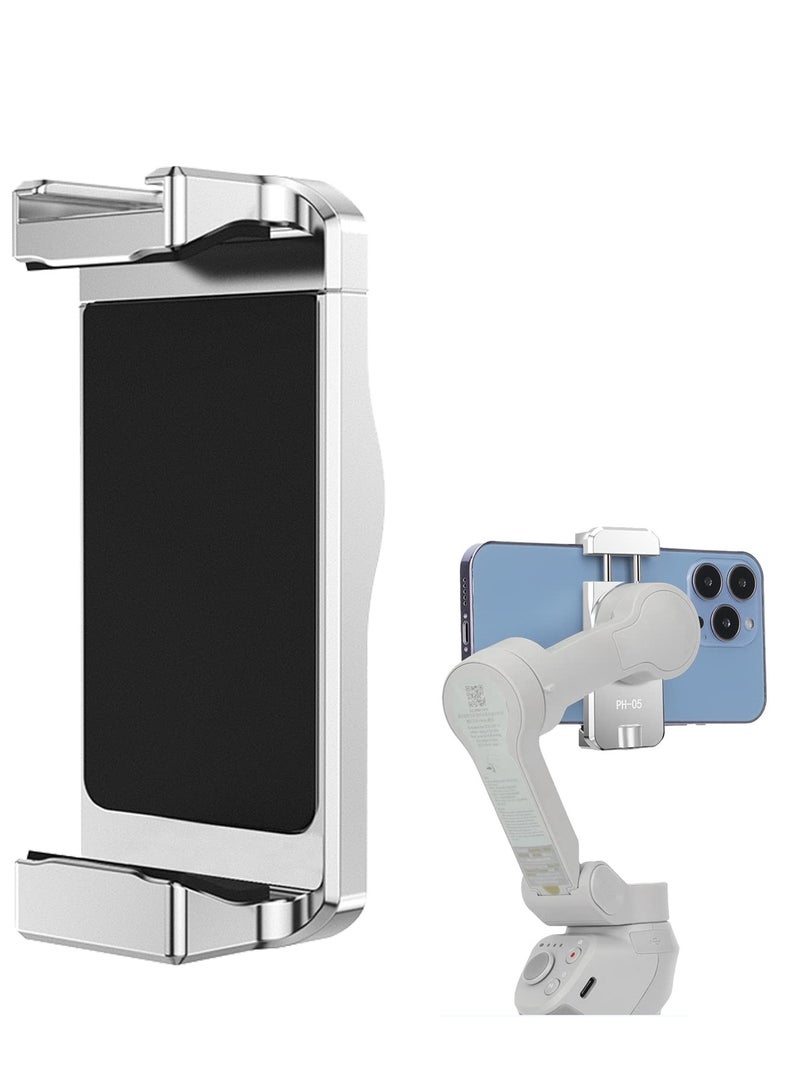 Metal Magnetic Phone Holder for DJI, with Cold Shoe for Microphone, Smartphone Tripod Mount Compatible with DJI, Gimbal Stabilizer Accessories - Image 1