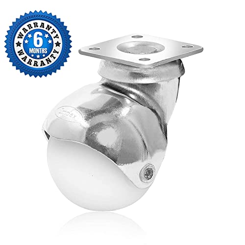 IMPEX Ball Caster Wheel | Pack of 4 |Heavy Duty 50 mm for Office Chair Wheels| Desk Chair| Shopping Trolley| Furniture equipment and More | PLATE TYPE| - Image 2