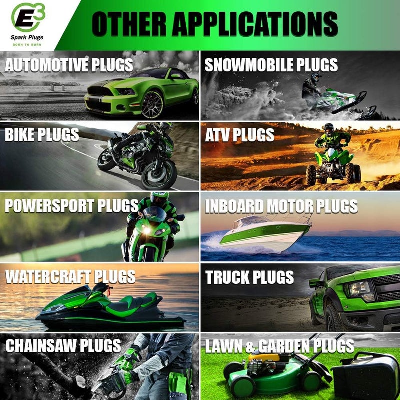 E3 Spark Plugs .34 Powersports Spark Plug, Pack of 2 - Image 4