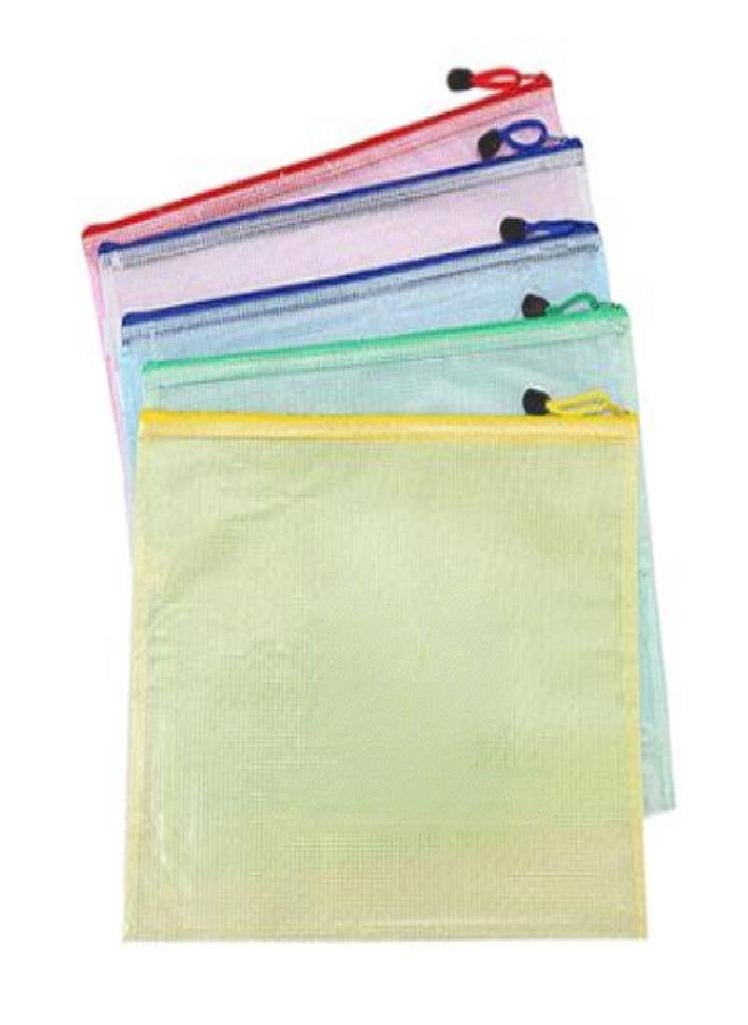 Eckek - A4 Grid Zippered File Bag, Creative Student Stationery Waterproof Pen Bag, Transparent Office Information Bag, and Bill Storage Bag - Image 1