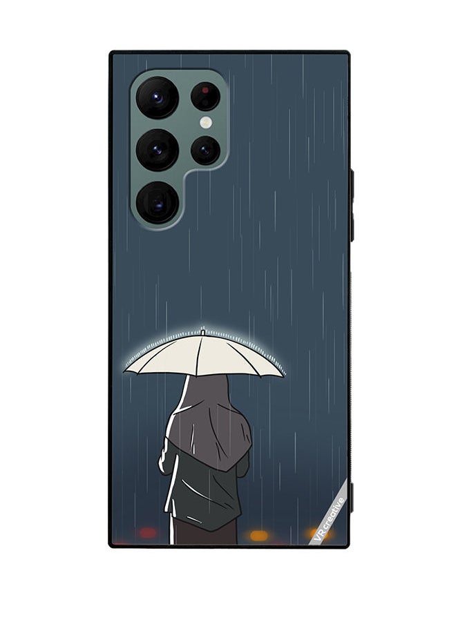 VR CREATIVE Protective Case Cover For Samsung Galaxy S22 Ultra 5G Rainy Days Design Multicolour  - Image 1
