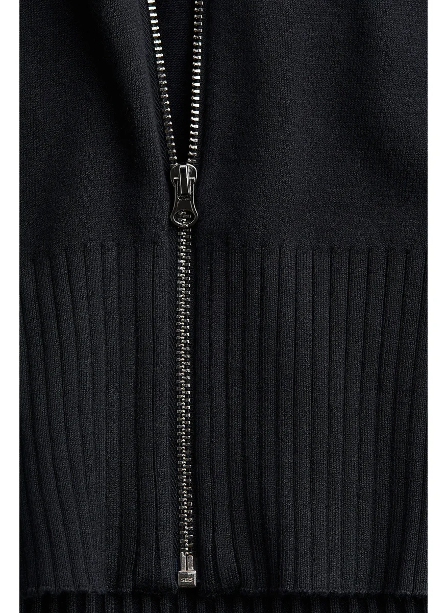 H&M Fine-Knit Zip-Through Hoodie