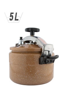 Alsaif 5Liters Aluminium Granite Pressure Cooker 5 Liter Beige Beige  - Image 1