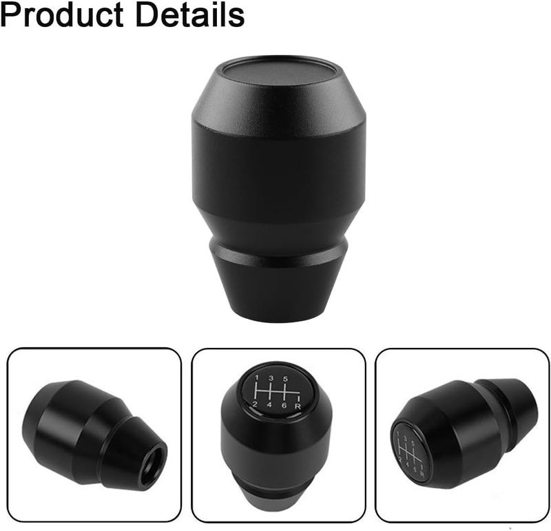 Universal Car Shift Knob, Aluminum Alloy Manual & Automatic Gear Shifter Handle, 5 6 Speed Vehicle Stick Lever Replacement Accessories for SUV Sedan Truck, Durable Ergonomic Design (Black) - Image 5