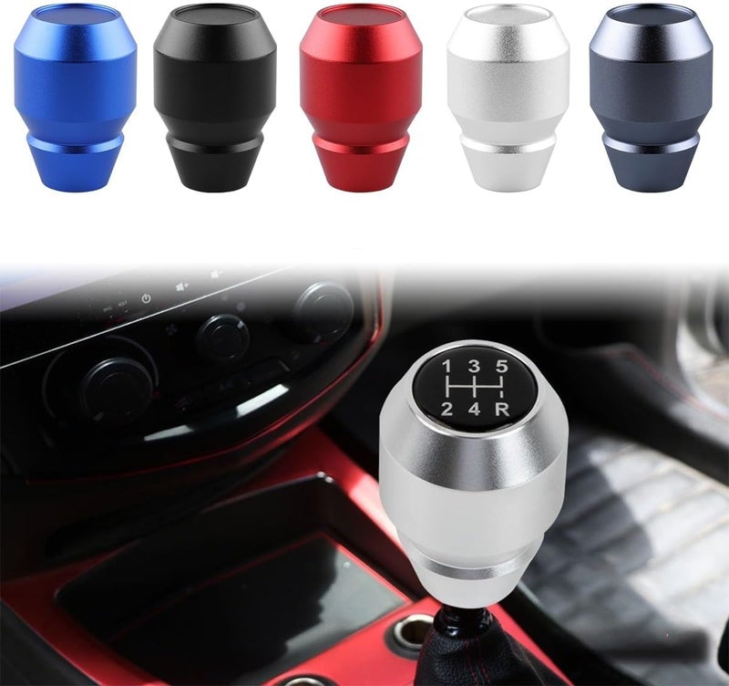 Universal Car Shift Knob, Aluminum Alloy Manual & Automatic Gear Shifter Handle, 5 6 Speed Vehicle Stick Lever Replacement Accessories for SUV Sedan Truck, Durable Ergonomic Design (Black) - Image 3