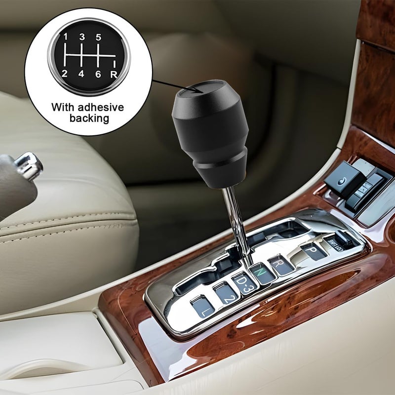 Universal Car Shift Knob, Aluminum Alloy Manual & Automatic Gear Shifter Handle, 5 6 Speed Vehicle Stick Lever Replacement Accessories for SUV Sedan Truck, Durable Ergonomic Design (Black) - Image 2