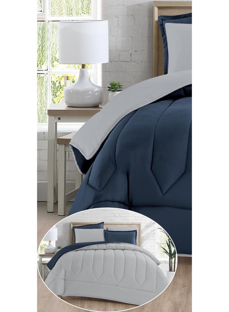 Red Rose Single comforter set, two-sided solid mattress, consisting of 4 pieces, microfiber comforter, size 170x230 cm. - Image 4