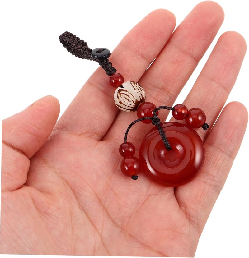 Chalcedony Car Keychain Pendant Creative Keychain Ornament for Keys Bags Unique Chinese Style Decoration - Image 4