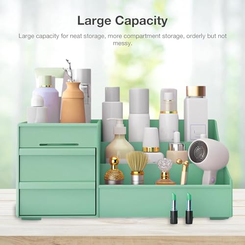 Rylan Cosmetic Organizer Box Drawers Storage Plastic Stationary Box | Make Up Organiser For Women | Kitchen Organizer | Wardrobe Organisers | Jewellery Organisers,Green - Image 5