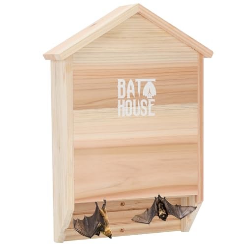 Sobalai Bat Houses for Outdoors 15 Big Bat Box 2 Chamber Cedar Wood Bat Houses for Outside Tree Perfectly Designed to Attract Bats Easy to Land and Roost Natural - Image 1
