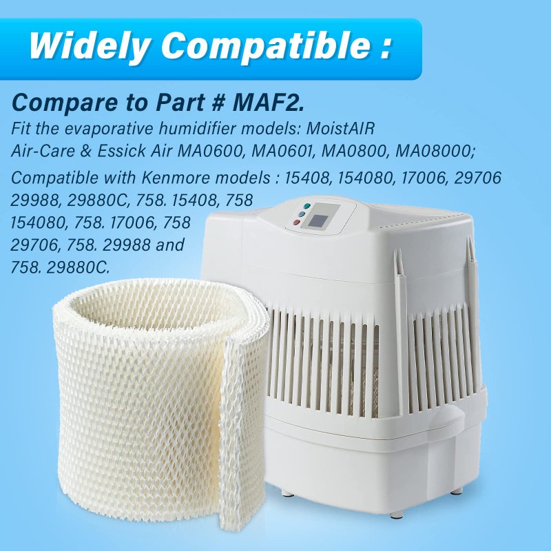 Pokin Maf2 Super Wick Humidifier Filter For Aircare/Essick Air/Moist Air Humidifier Ma0600 Ma0601 Ma0800 Ma08000 Kenmore 5408 154080 32 15508 Filters Humidifier Replacement Wicks - 2-Pack - Image 4