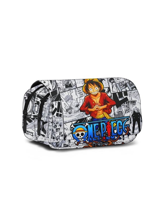 عام قطعة واحدة مطبوعة طبقة مزدوجة مقلمة قلم رصاص حقيبة أدوات مكتبية لطلاب المدارس الابتدائية والمتوسطة - Image 1