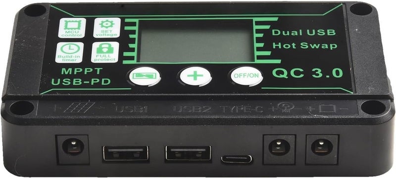 وحدة تحكم شحن شمسي MPPT مع شاشة رقمية لنظام بطارية 12V 24V، تعرف تلقائيًا على مصفوفة الألواح الشمسية وتحسين كفاءة الشحن (100A) - Image 2