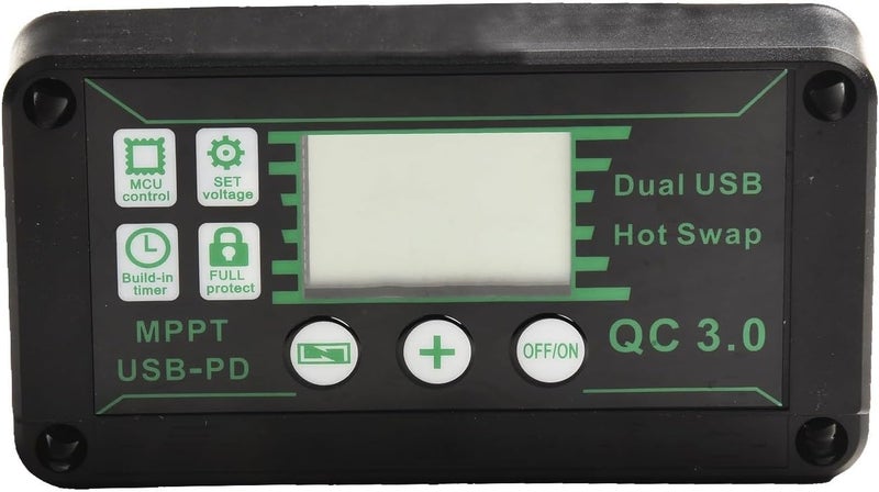 وحدة تحكم شحن شمسي MPPT مع شاشة رقمية لنظام بطارية 12V 24V، تعرف تلقائيًا على مصفوفة الألواح الشمسية وتحسين كفاءة الشحن (100A) - Image 5