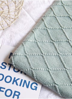 Arabest Knitted Throw Blankets, Cozy Lightweight Decorative Throw, Warm Woven Blanket with Tassels for Couch Sofa, Bed and Living Room, All Seasons for Women, Men and Kids (127x172cm, Mint Green)  - Image 5