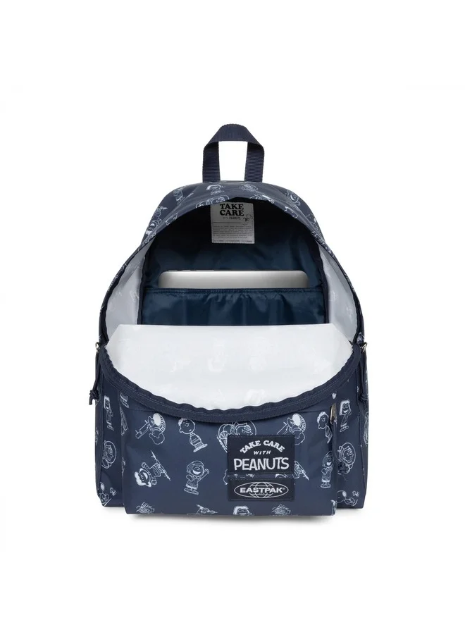 EASTPAK Day Pak'R Peanuts Navy Medium Backpack With Bottle Holder And Laptop Sleeve