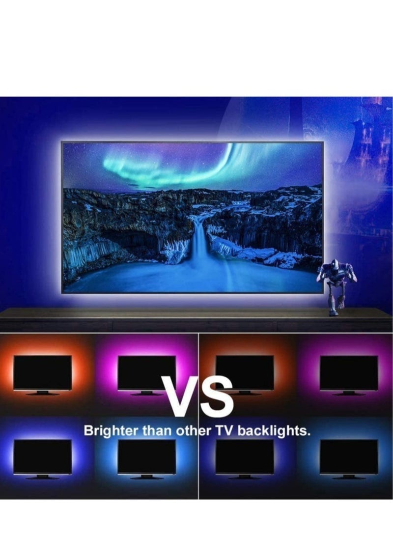 شريط إضاءة LED 2م USB RGB مقاوم للماء للزينة مع جهاز تحكم عن بعد لغرفة النوم والمطبخ والفندق والمنزل وخلفية التلفاز (تغيير الألوان) - Image 2