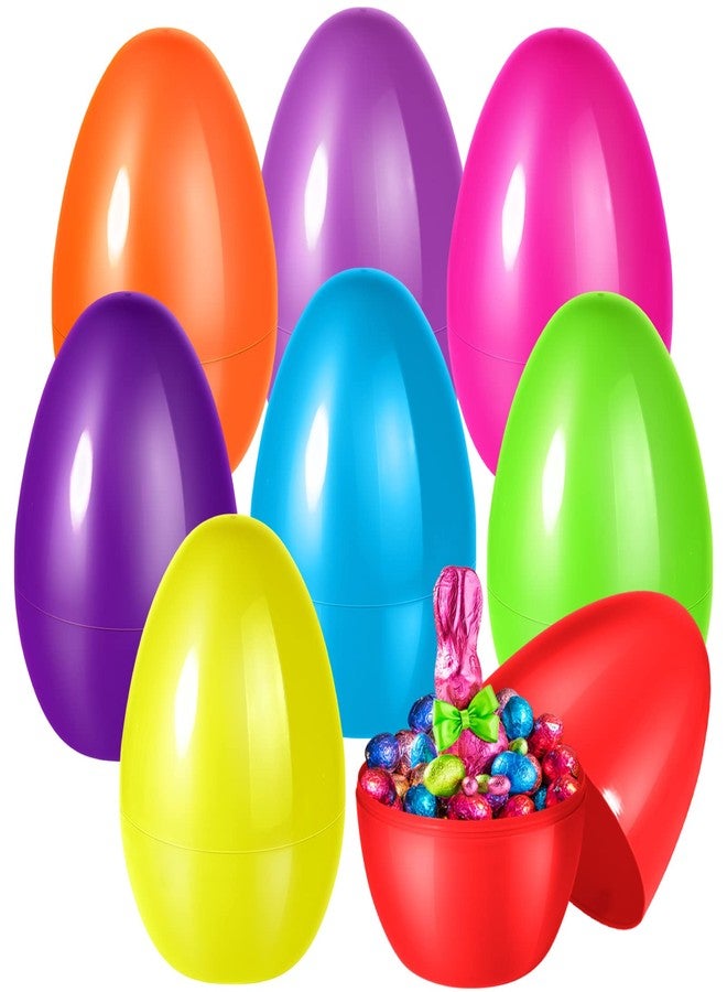 Shemira 8PCS Jumbo Easter Eggs, 10" Large Plastic Eggs for Egg Hunt, Empty Easter Eggs for Filling Treats,Fillable Eggs Bulk,Basket Stuffers Fillers, Easter Party Favor - Image 1